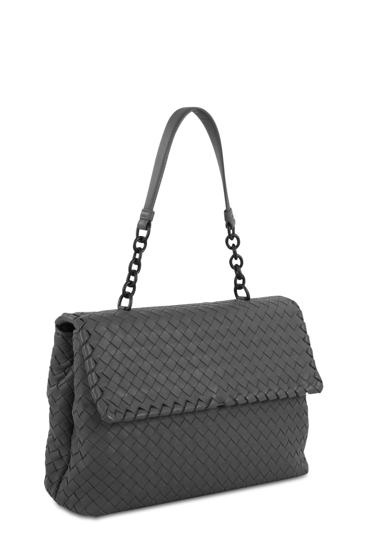 Medium Olimpia Intrecciato Dark Grey