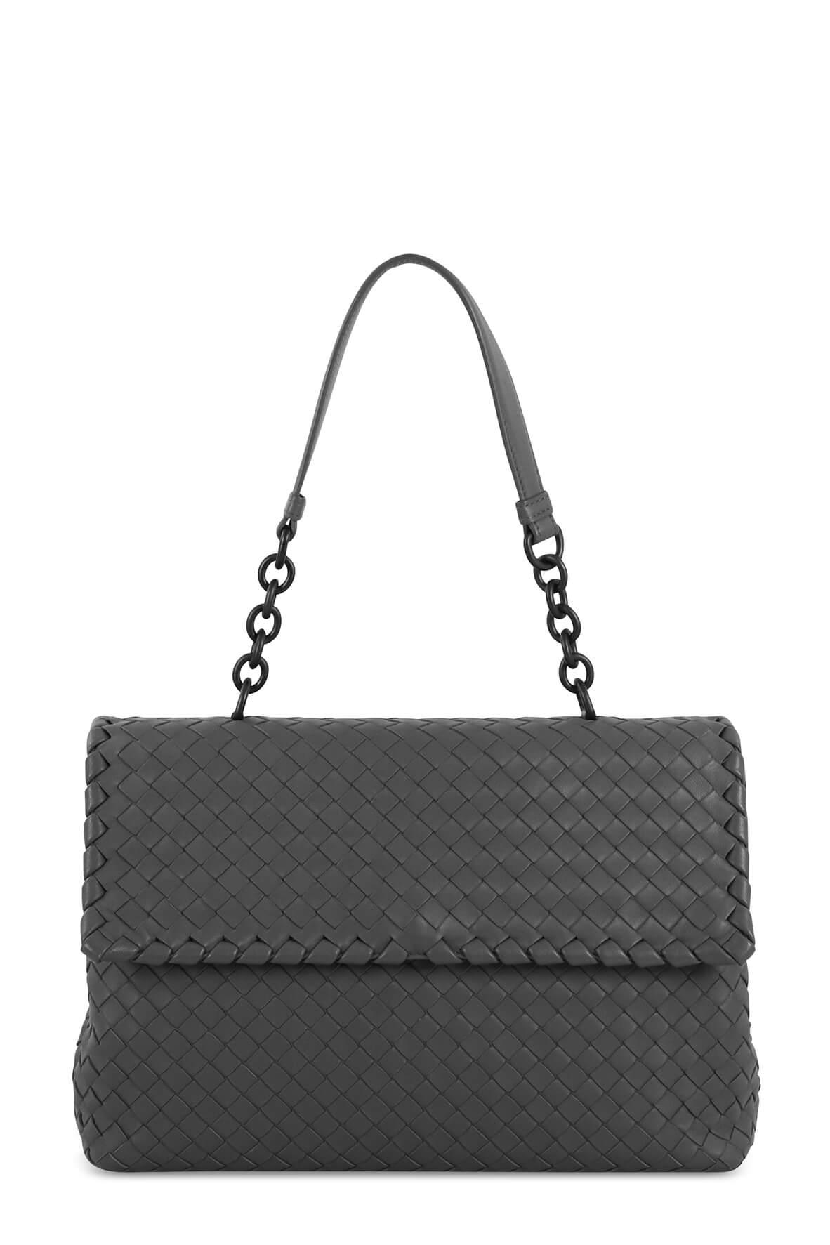 Medium Olimpia Intrecciato Dark Grey