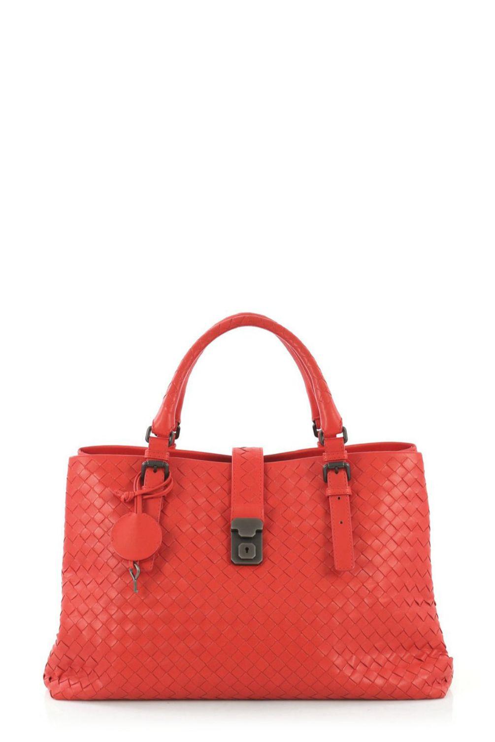 Medium Roma Intrecciato Red