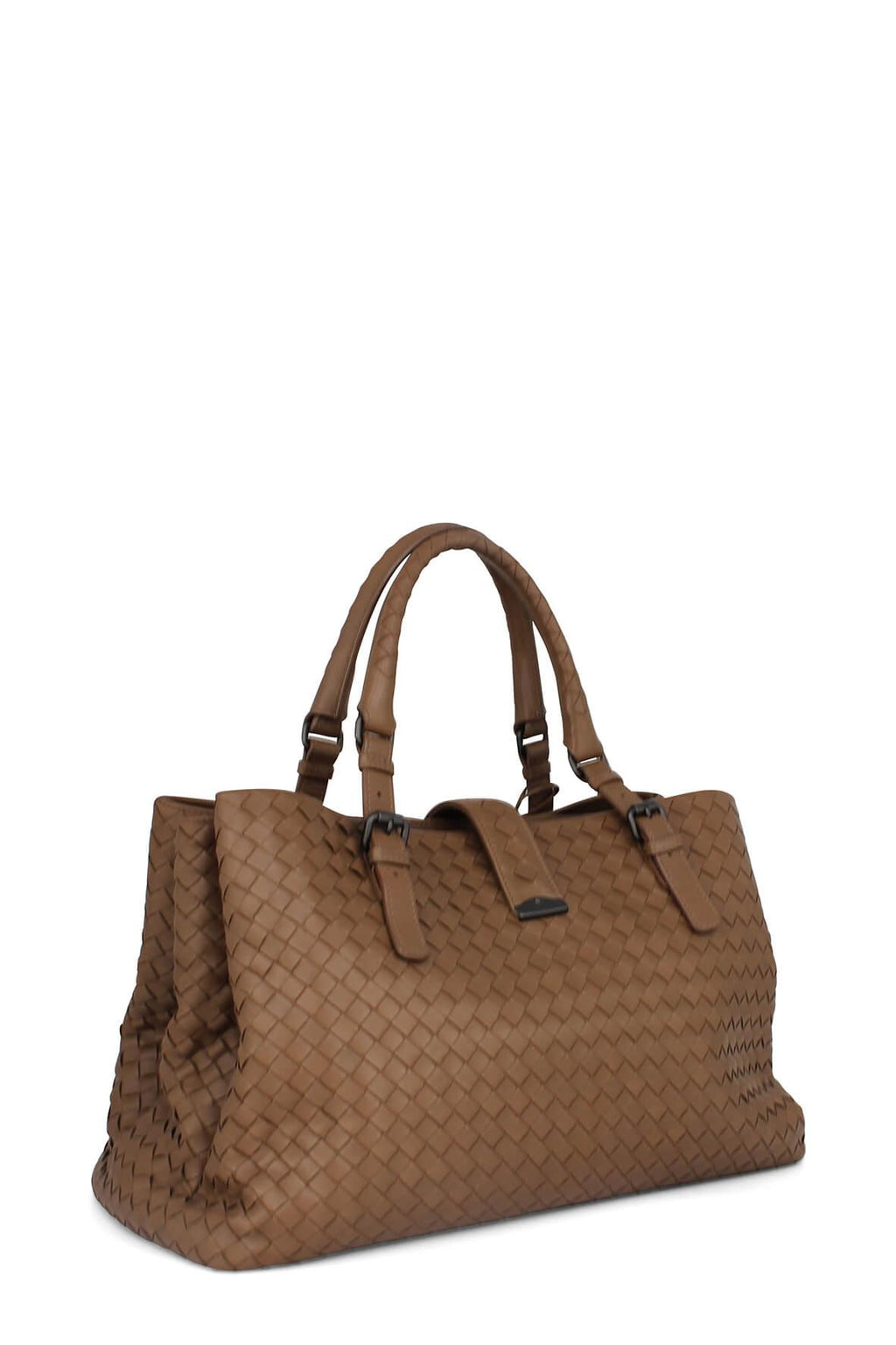 Medium Roma Intrecciato Brown