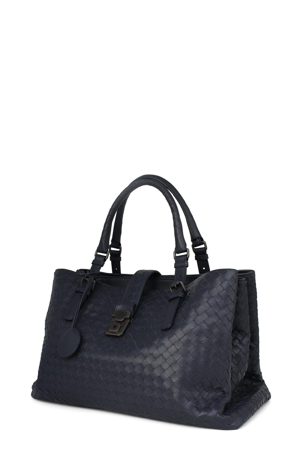 Medium Roma Intrecciato Navy