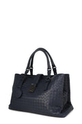 Medium Roma Intrecciato Navy