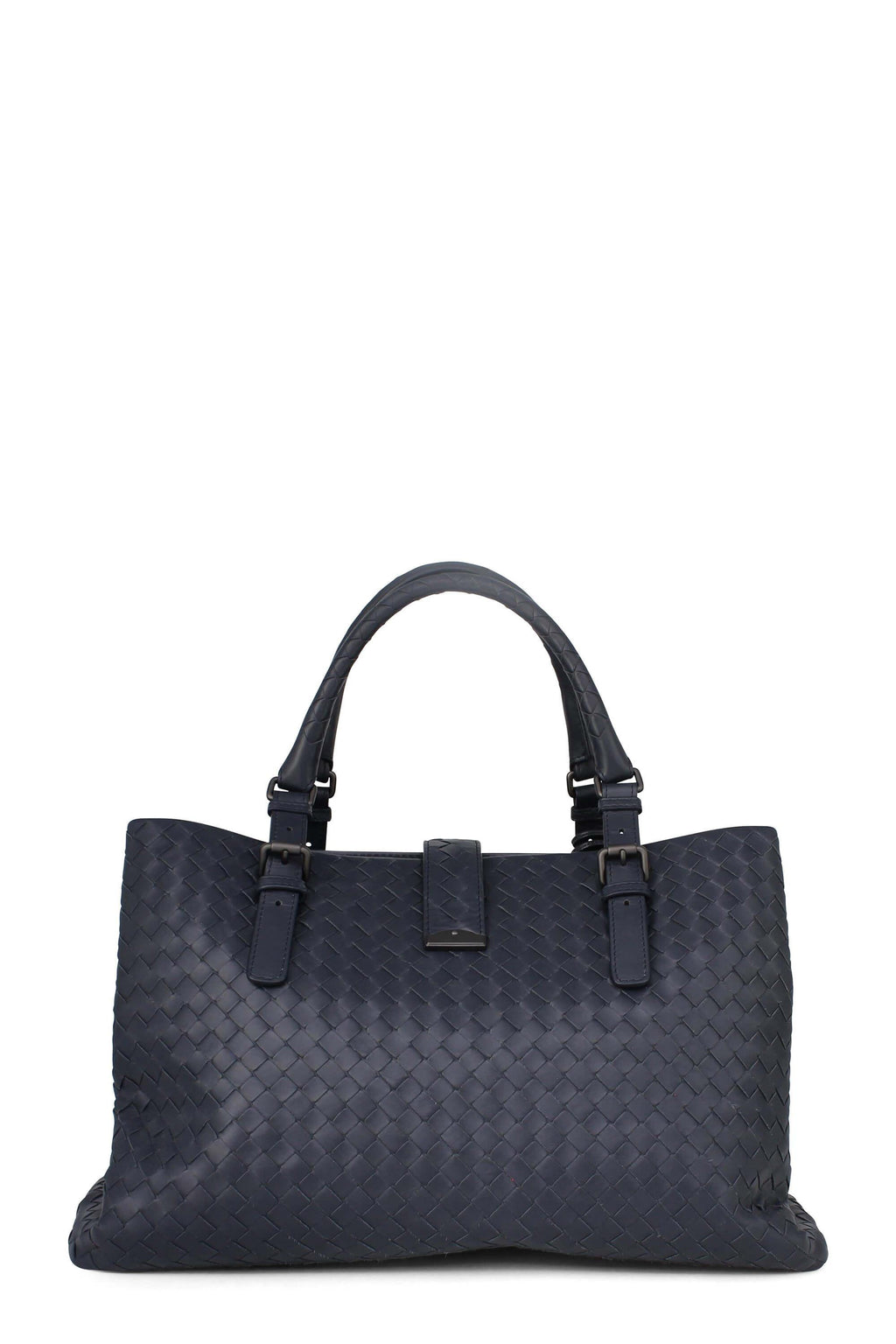 Medium Roma Intrecciato Navy