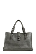 Medium Roma Intrecciato Taupe Grey
