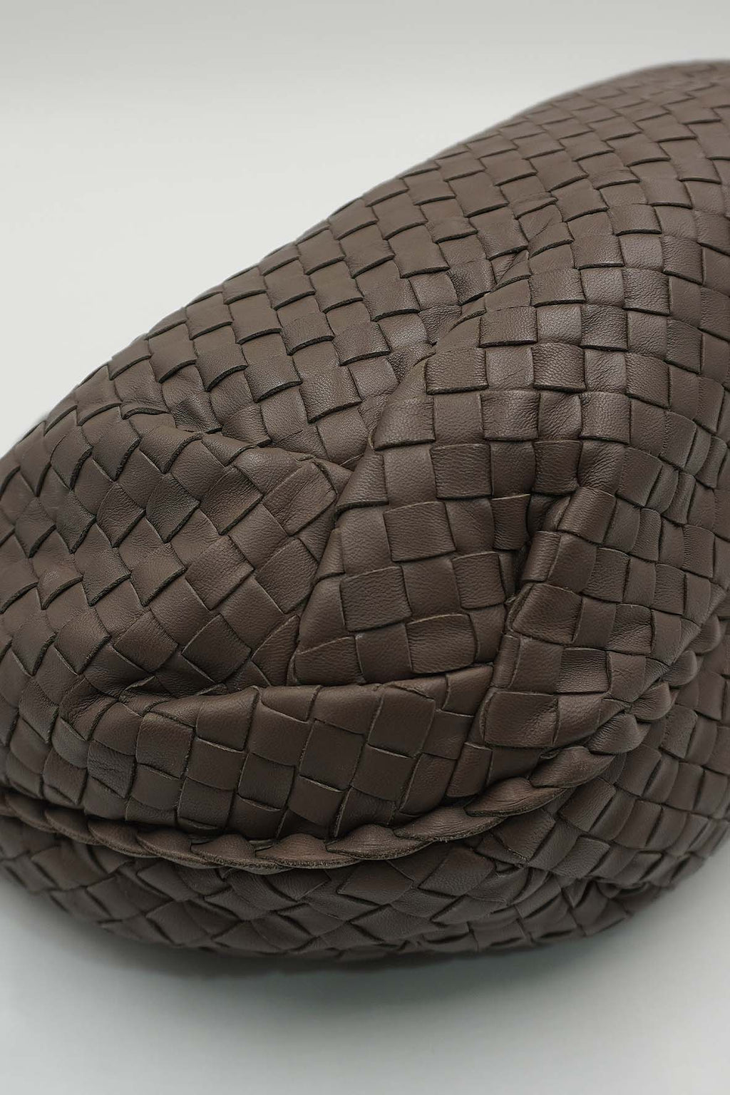 Small Nappa Intrecciato Hobo Bag Brown