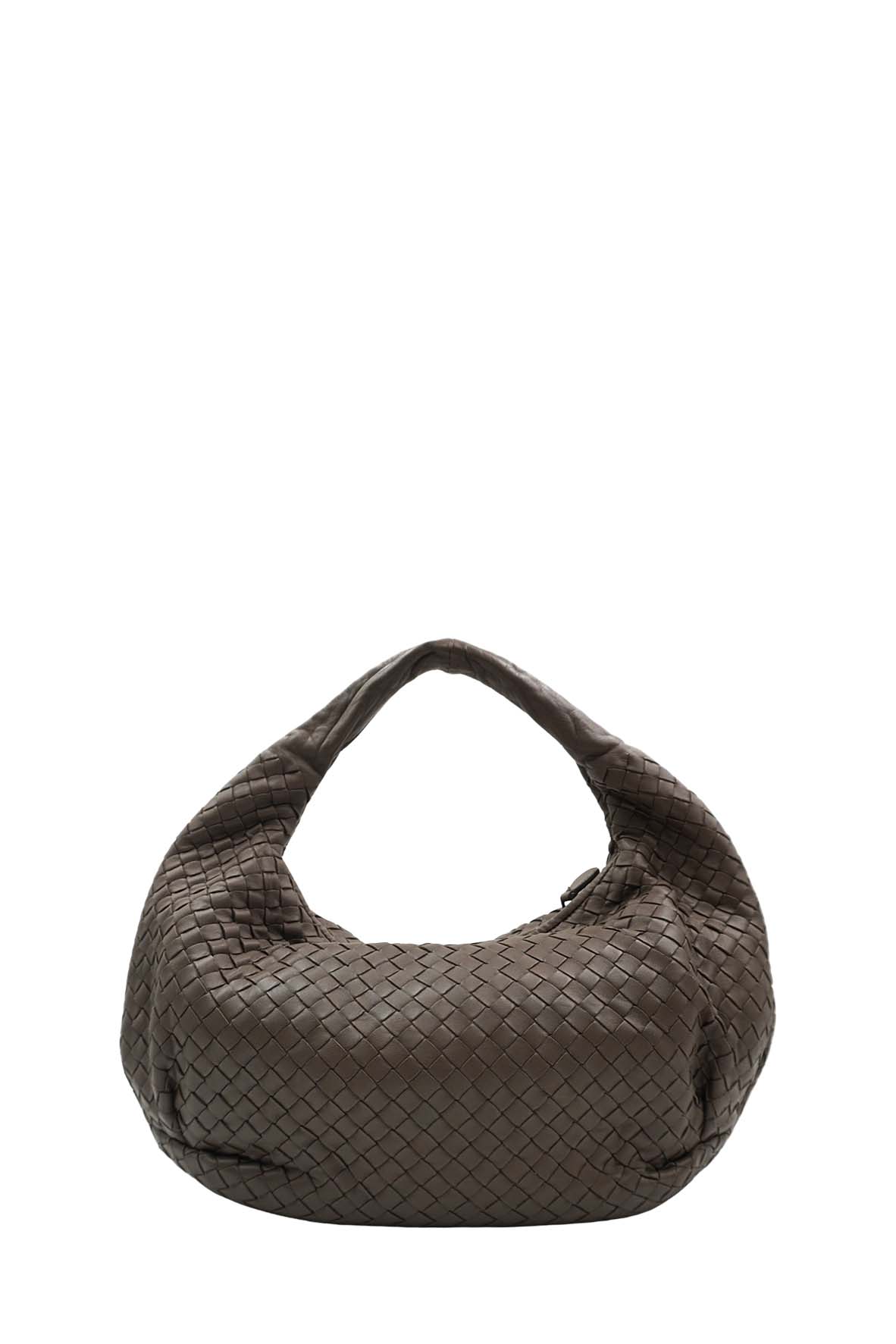 Small Nappa Intrecciato Hobo Bag Brown