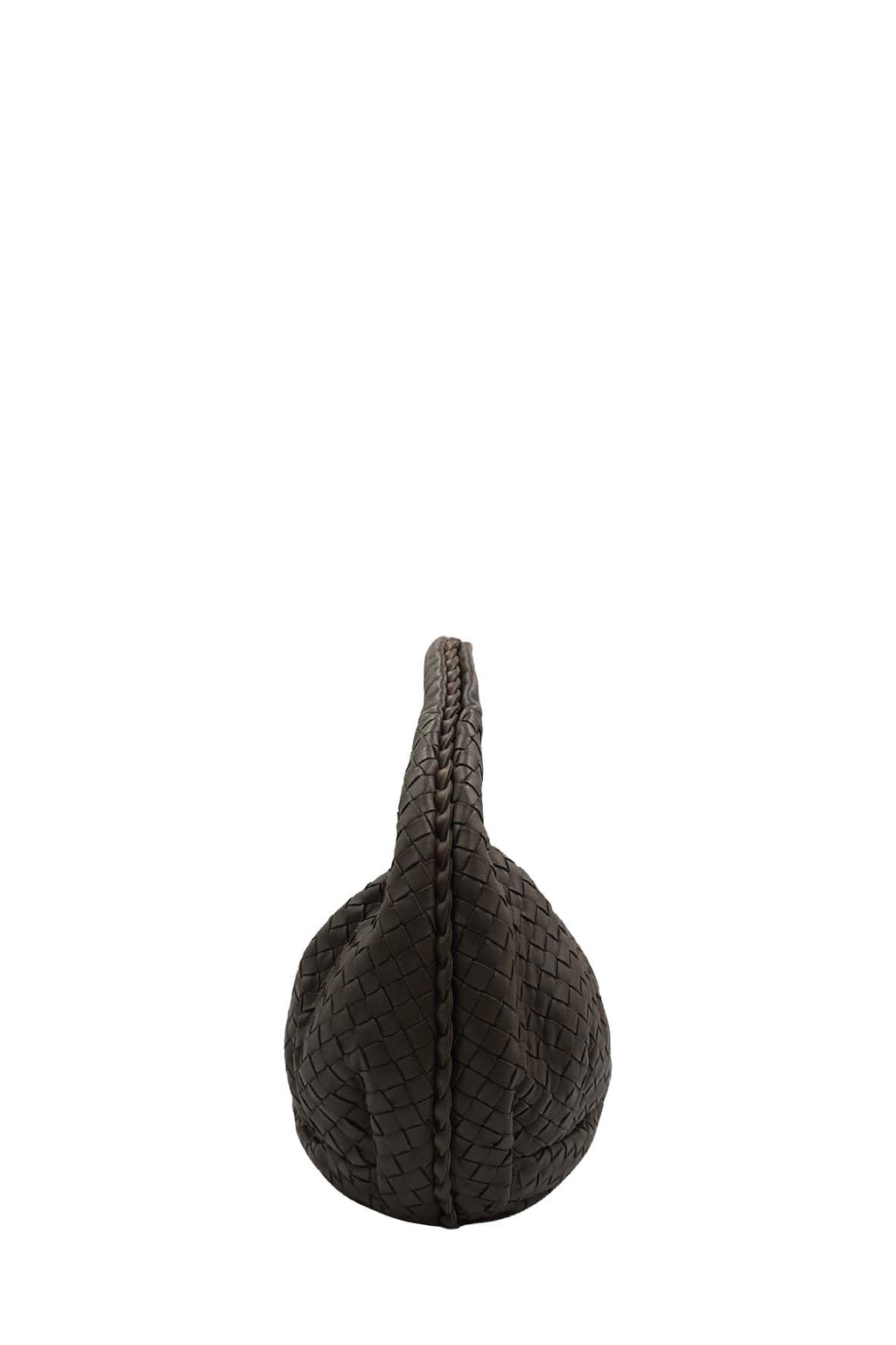 Small Nappa Intrecciato Hobo Bag Brown