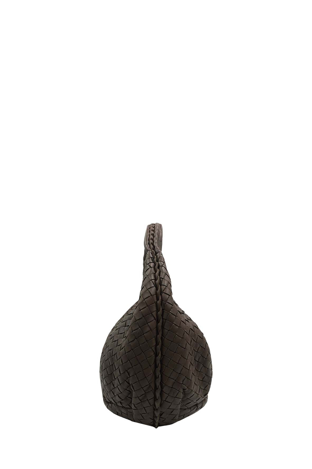 Small Nappa Intrecciato Hobo Bag Brown