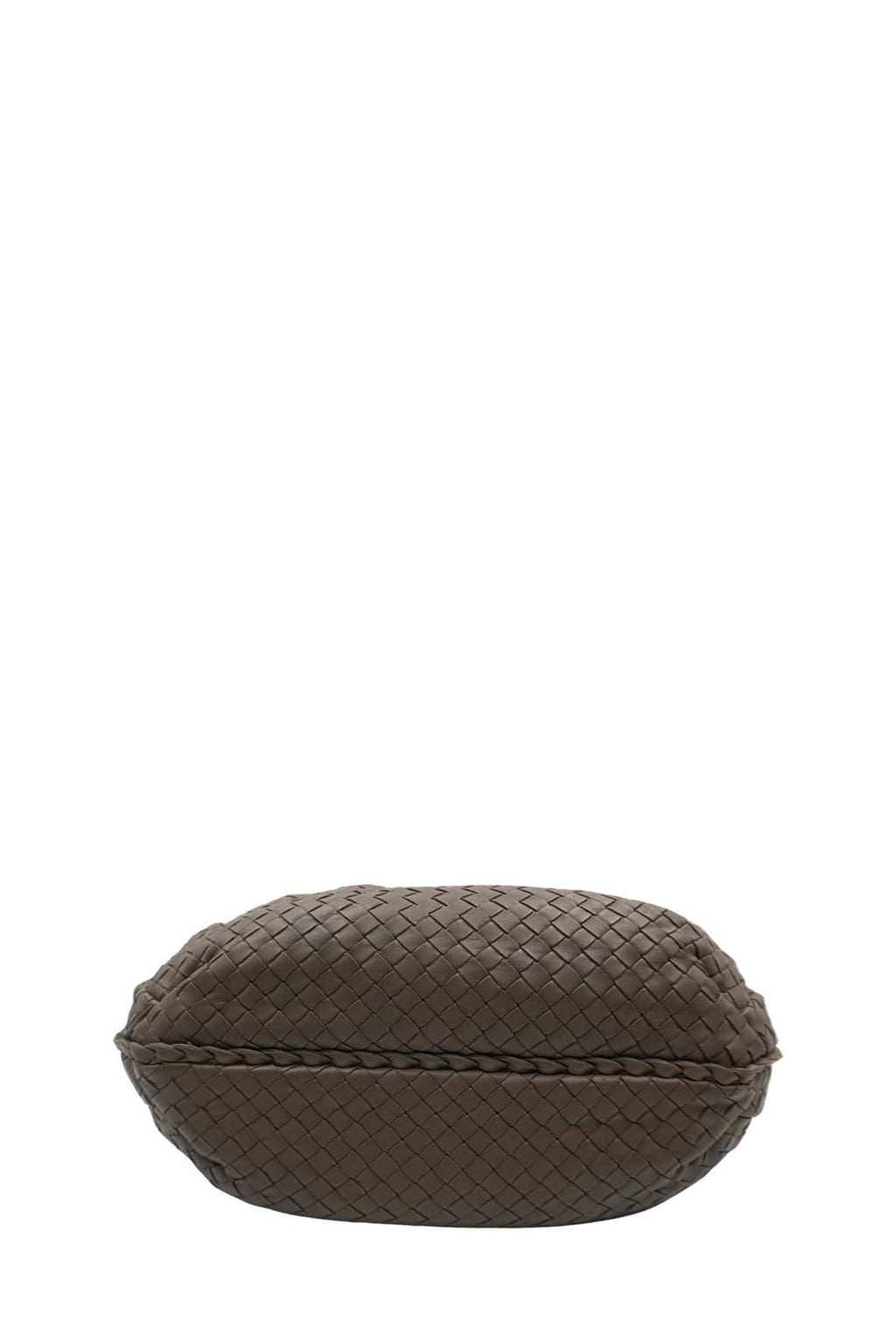 Small Nappa Intrecciato Hobo Bag Brown
