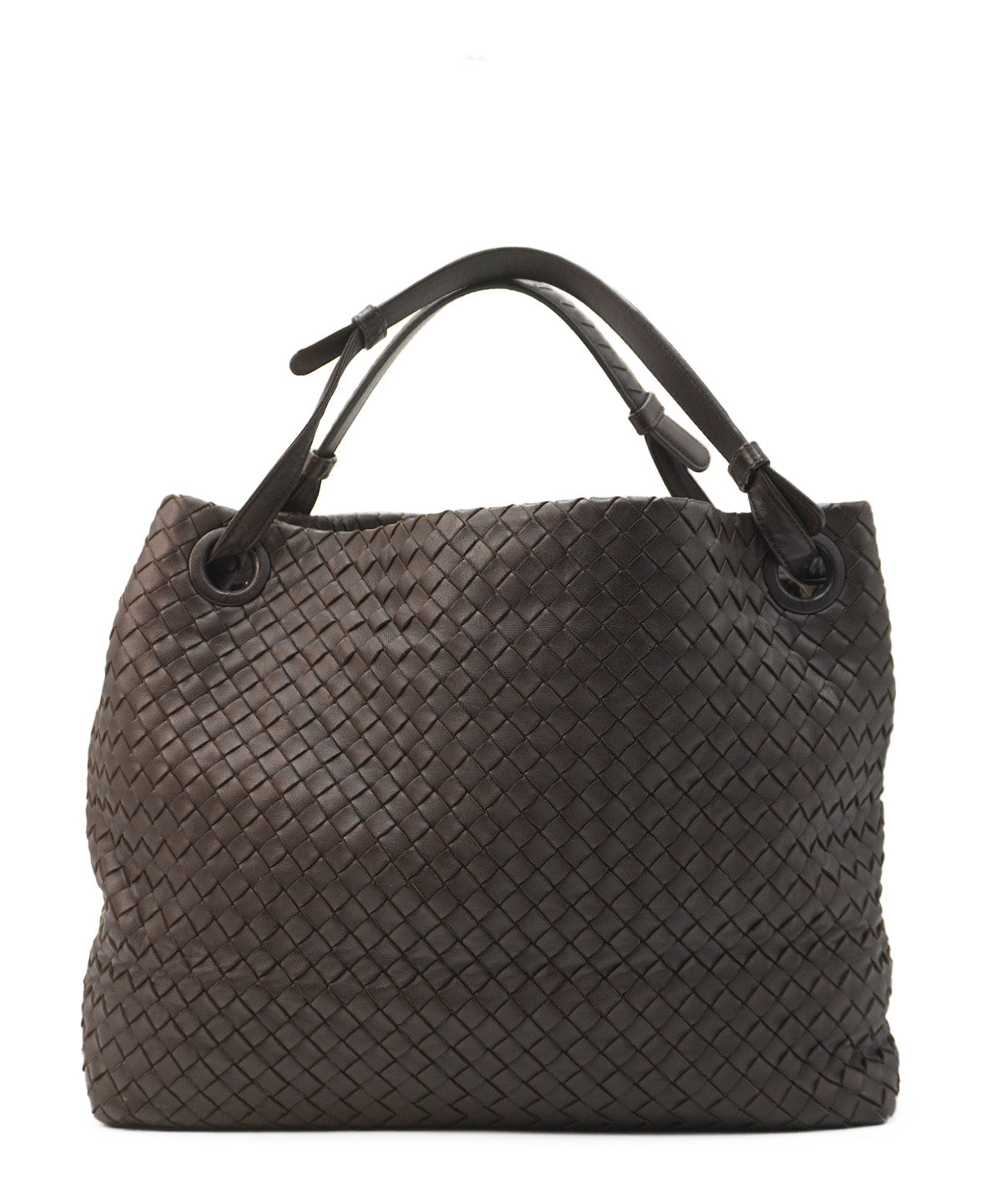 Medium Garda Intrecciato Nappa Dark Brown