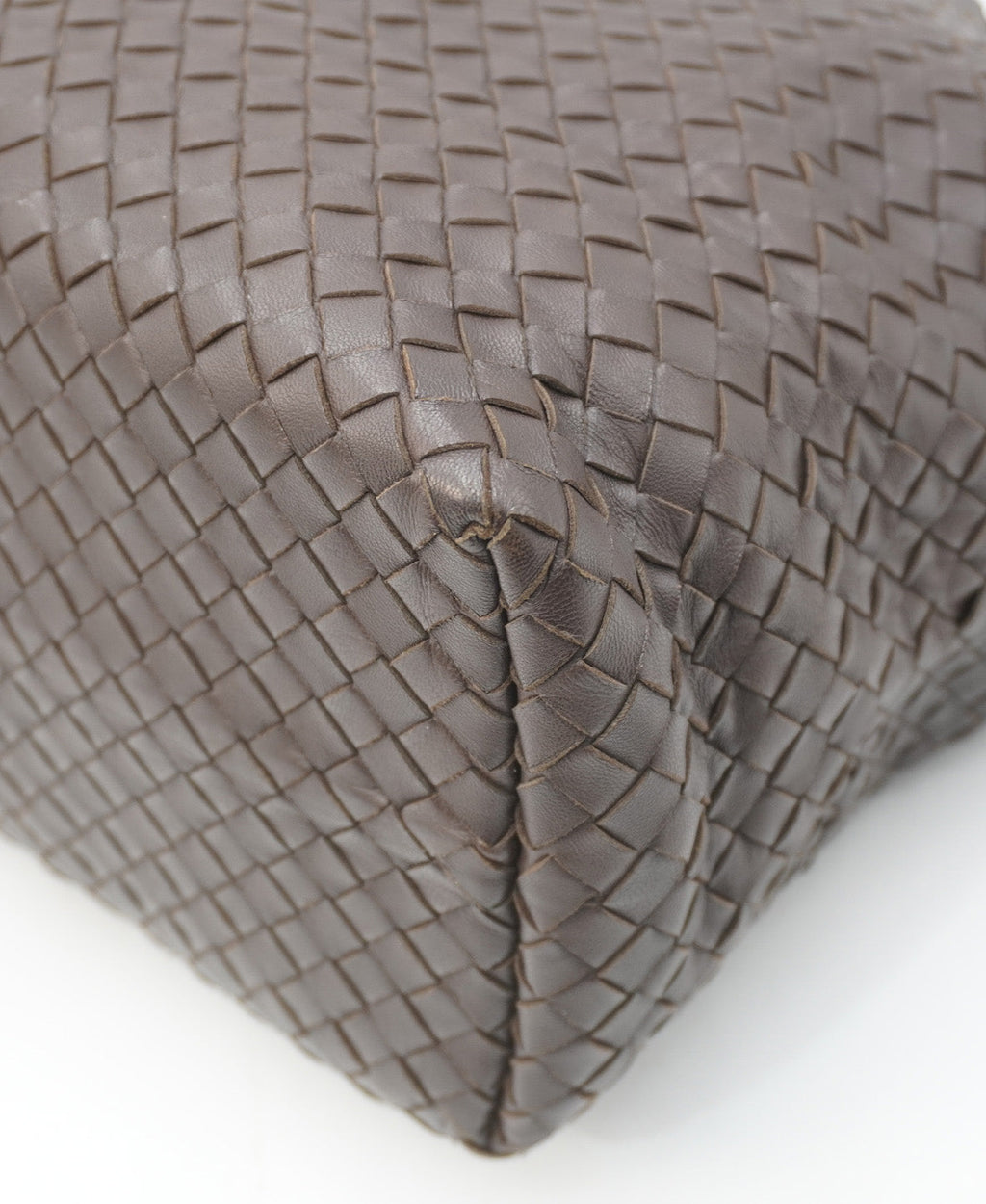 Medium Garda Intrecciato Nappa Dark Brown