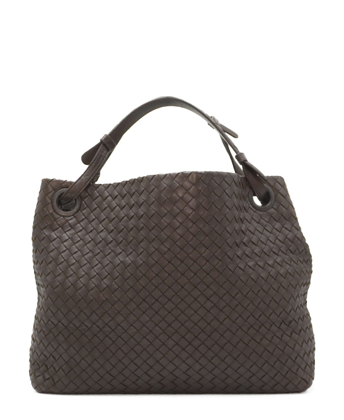 Medium Garda Intrecciato Nappa Dark Brown