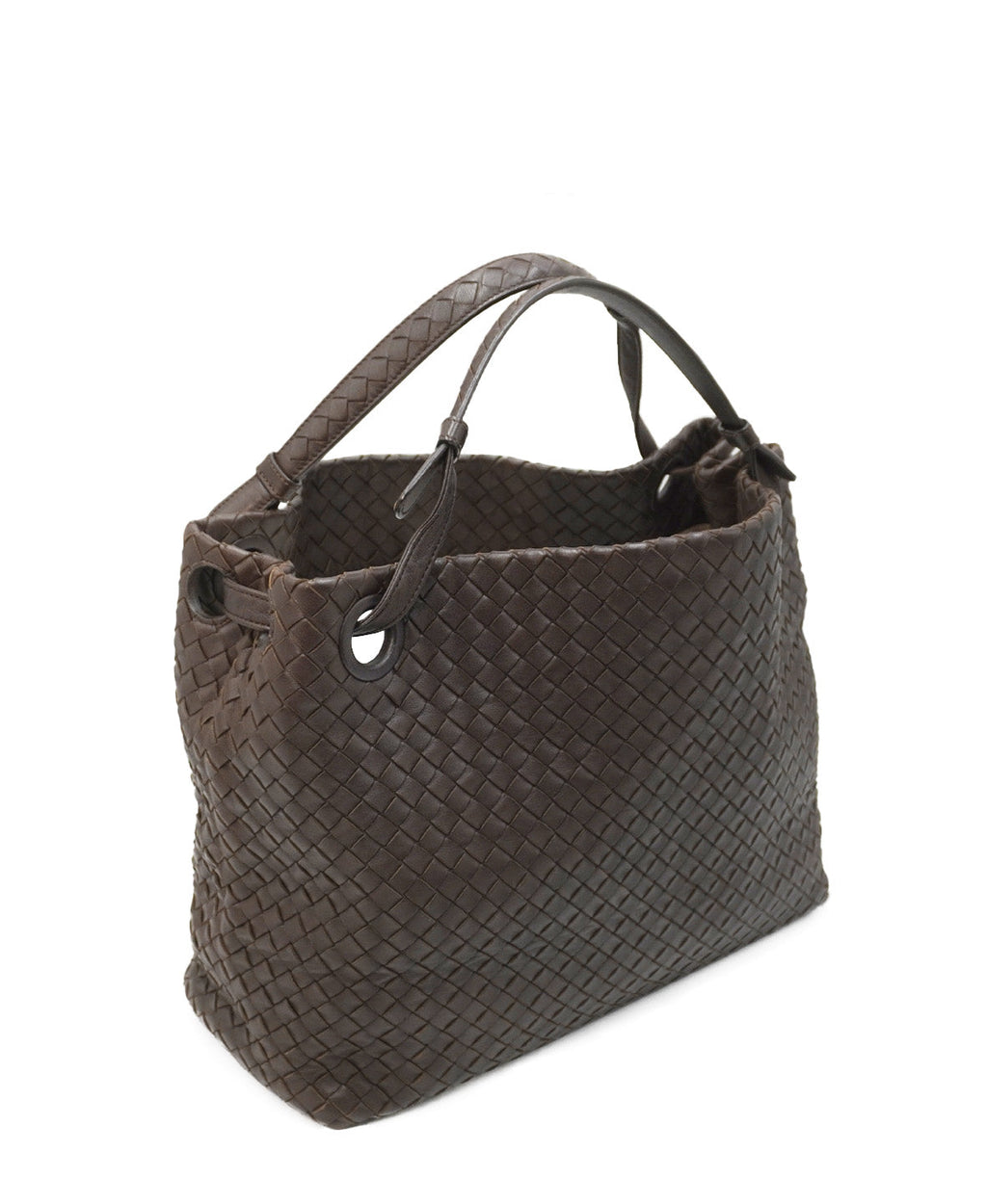 Medium Garda Intrecciato Nappa Dark Brown