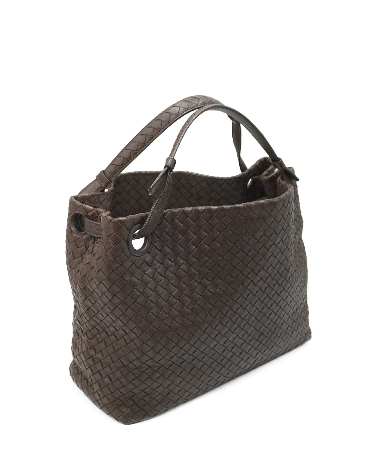 Medium Garda Intrecciato Nappa Dark Brown