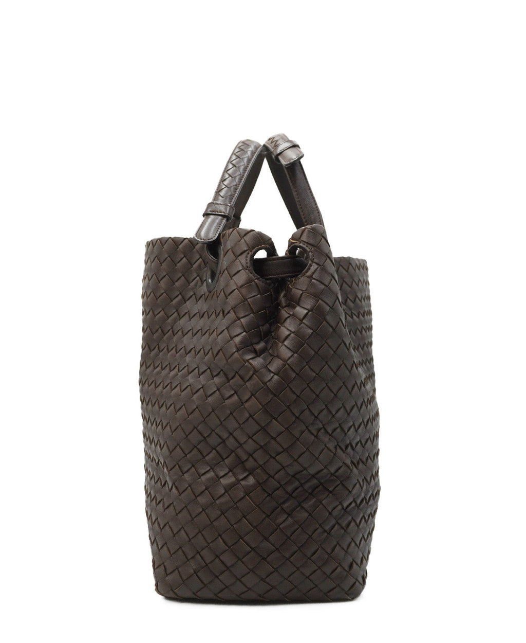Medium Garda Intrecciato Nappa Dark Brown