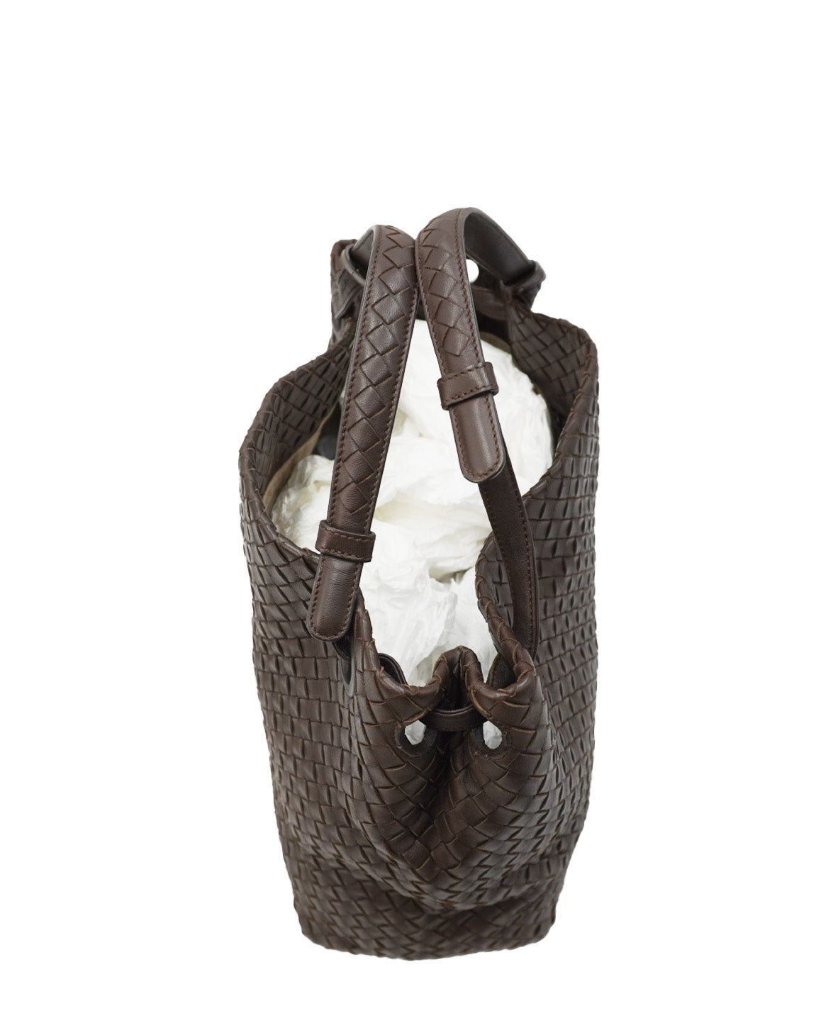 Medium Garda Intrecciato Nappa Dark Brown