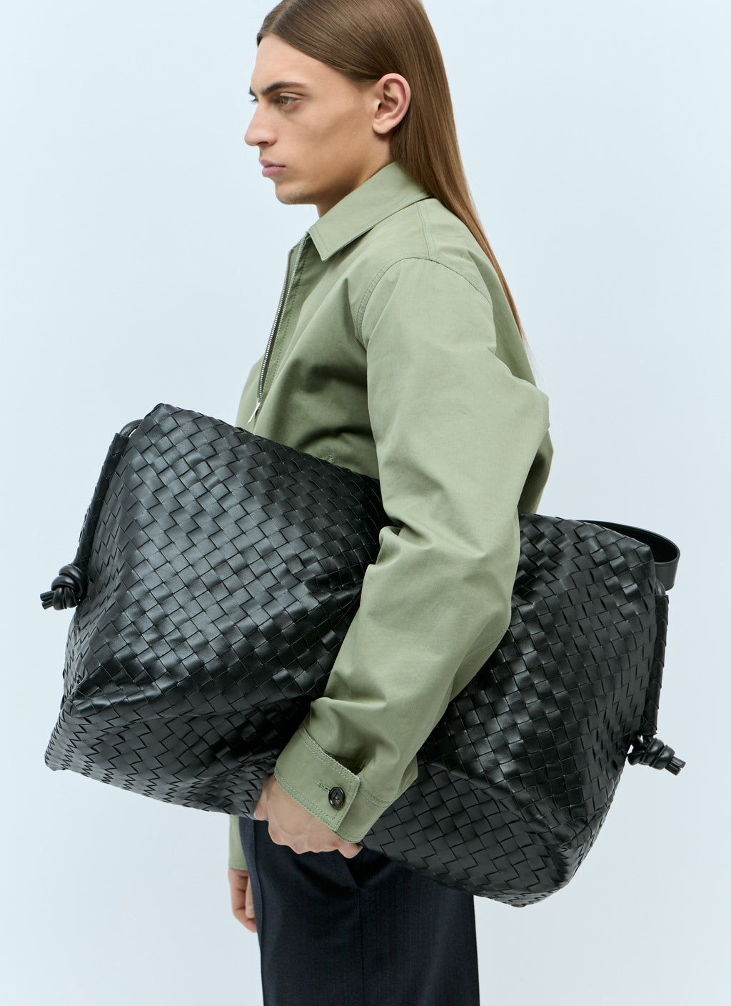 Bottega Veneta Men Large Loop Weekender Bag