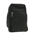 FENDI Zucca Canvas Backpack Nylon Black am149b