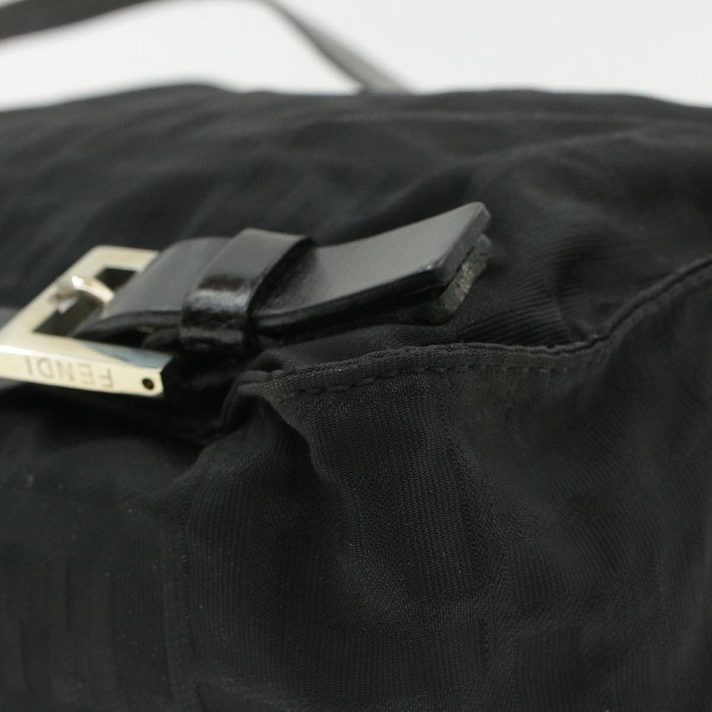 FENDI Zucca Canvas Backpack Nylon Black am149b