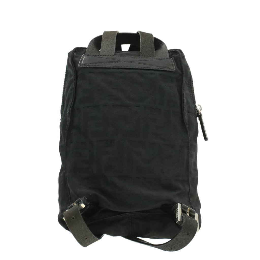 FENDI Zucca Canvas Backpack Nylon Black am149b