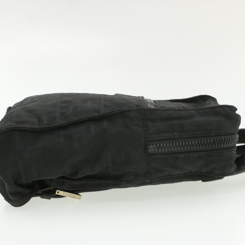FENDI Zucca Canvas Backpack Nylon Black am149b