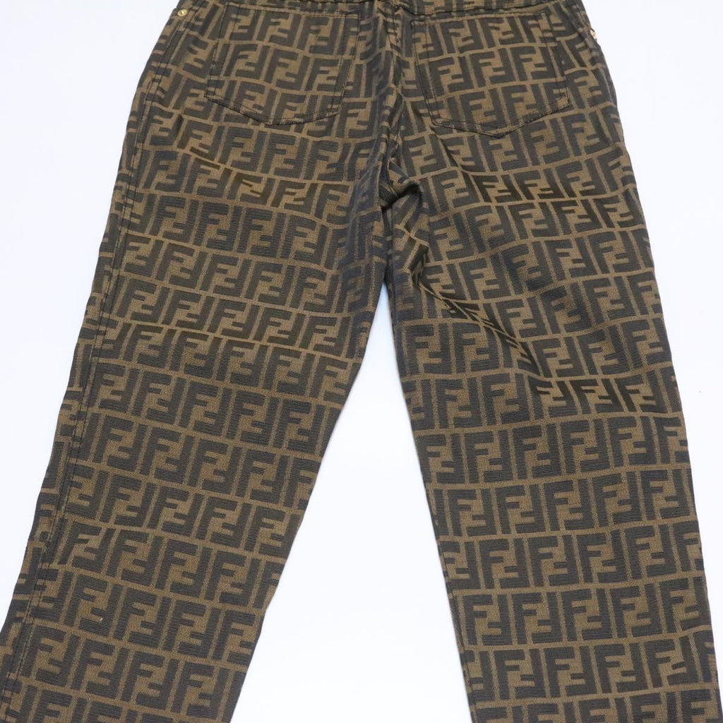 FENDI Zucca Canvas Pants Brown Black am225b