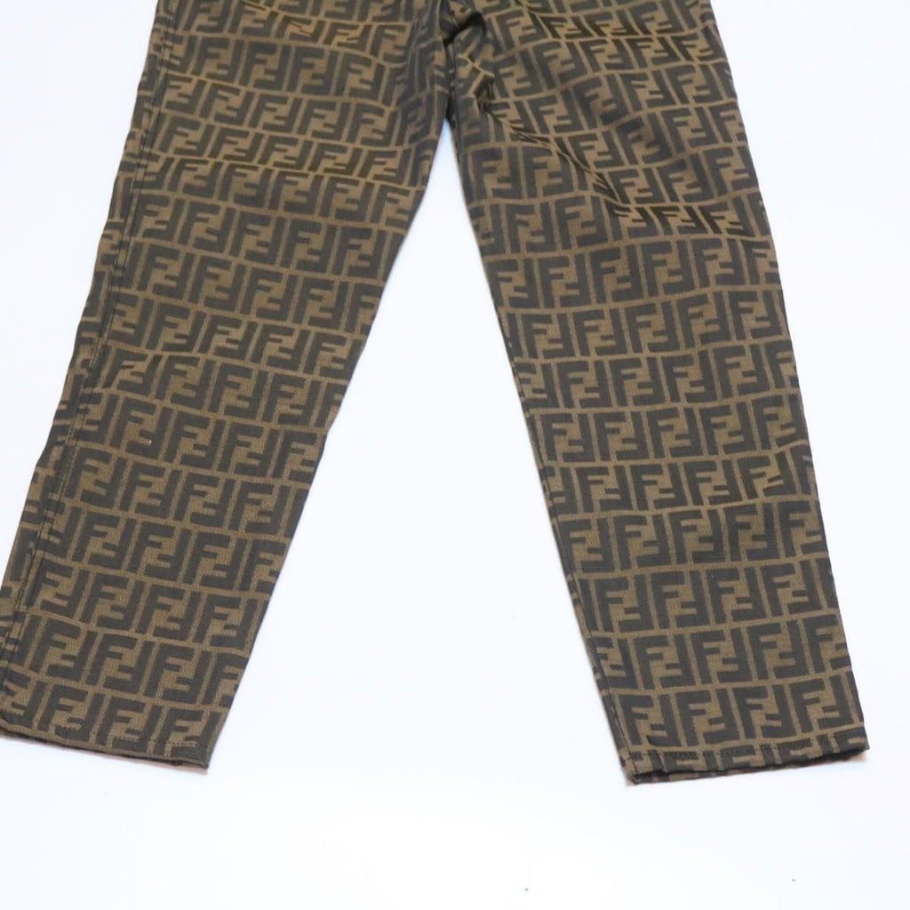 FENDI Zucca Canvas Pants Brown Black am225b