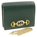 GUCCI Zumi Long Wallet Leather Green am272b