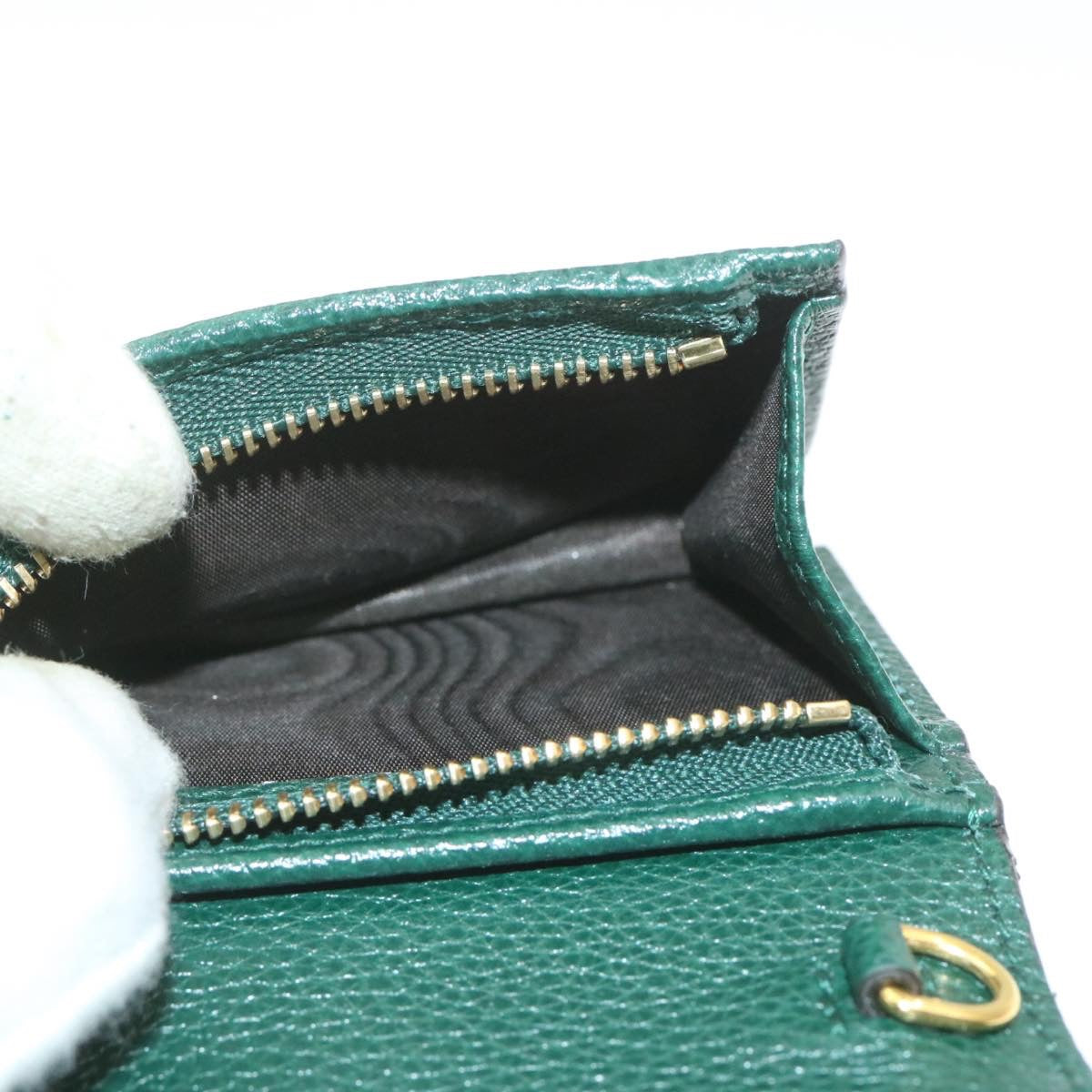 GUCCI Zumi Long Wallet Leather Green am272b