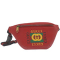 GUCCI Sherry Line Waist Bag Leather Red am462b