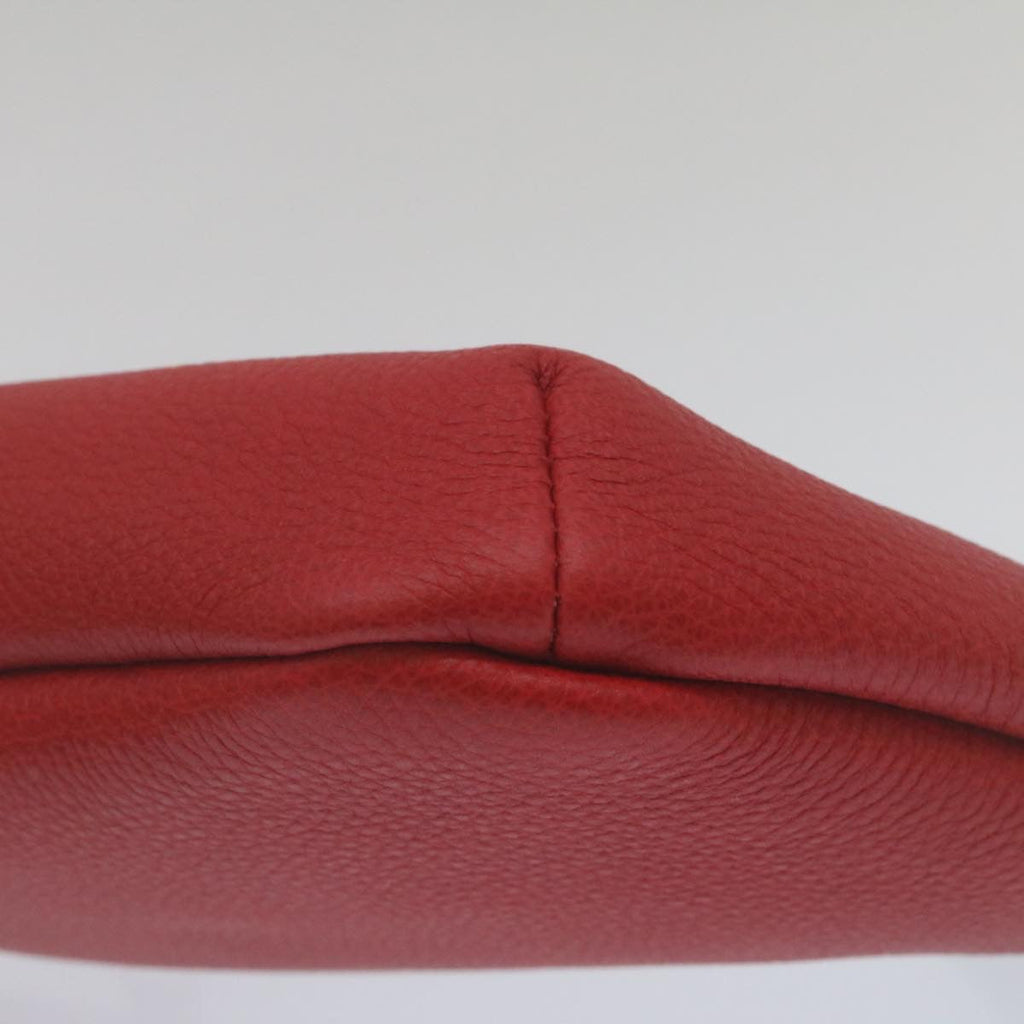 GUCCI Sherry Line Waist Bag Leather Red am462b
