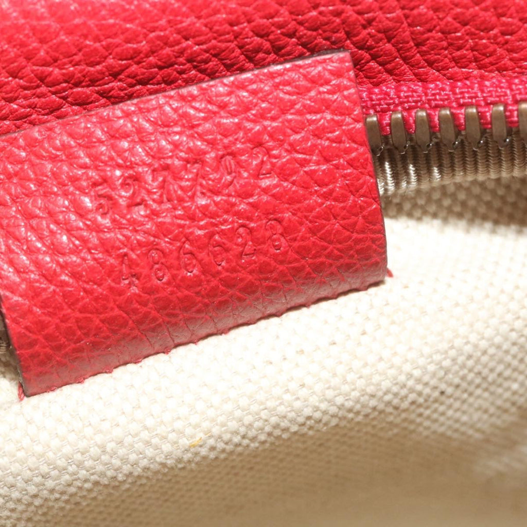 GUCCI Sherry Line Waist Bag Leather Red am462b