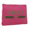 GUCCI Web Sherry Line Soho Clutch Bag Leather Pink am481b