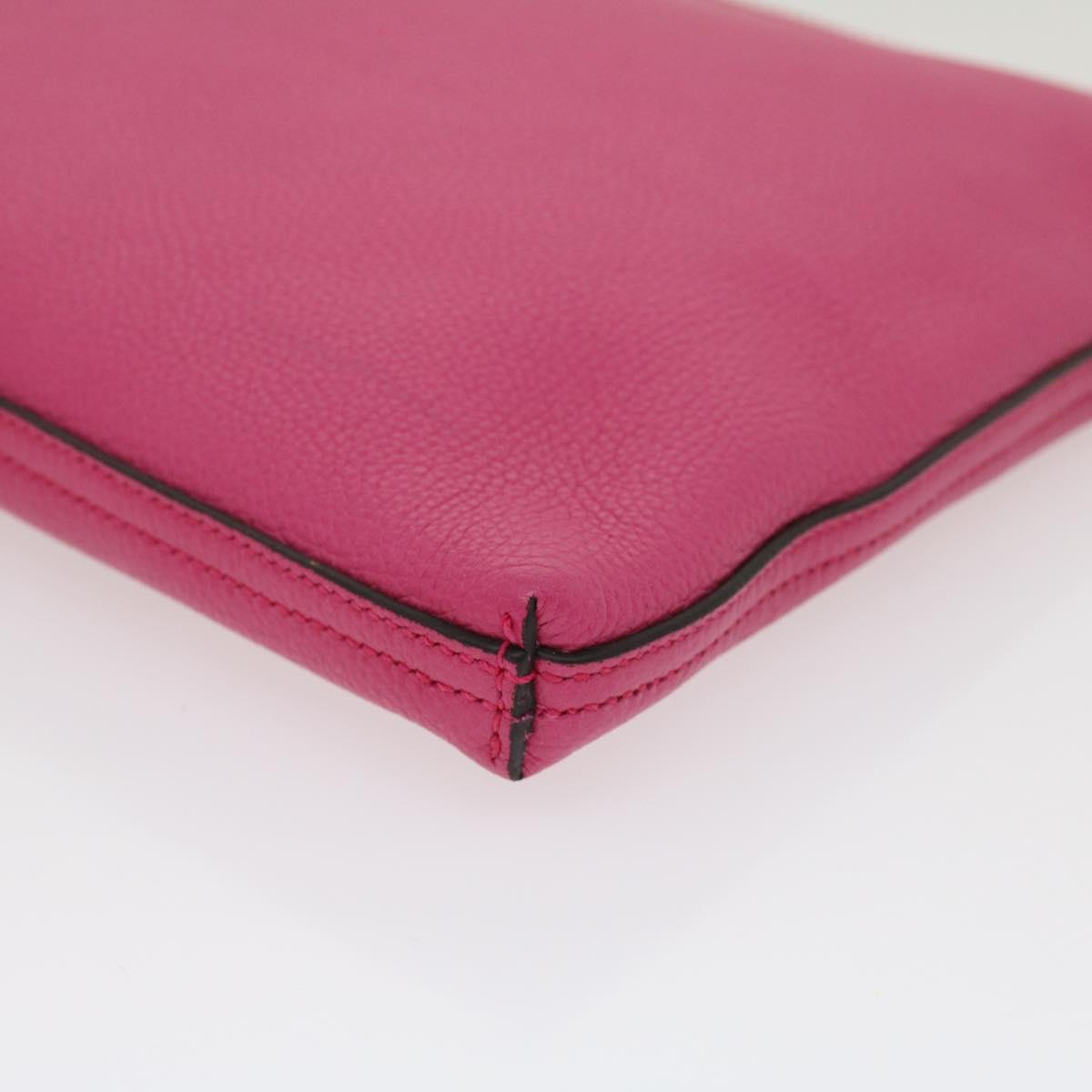 GUCCI Web Sherry Line Soho Clutch Bag Leather Pink am481b