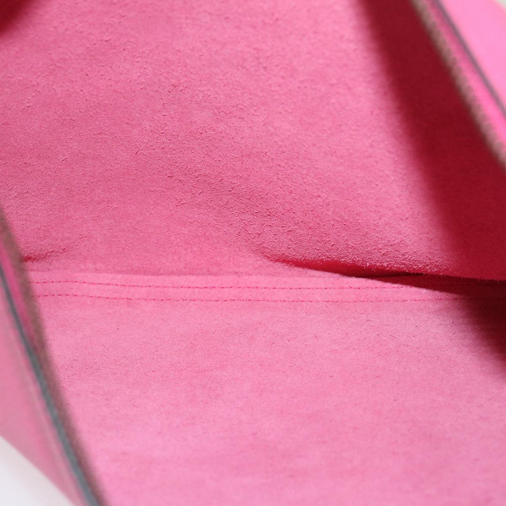 GUCCI Web Sherry Line Soho Clutch Bag Leather Pink am481b