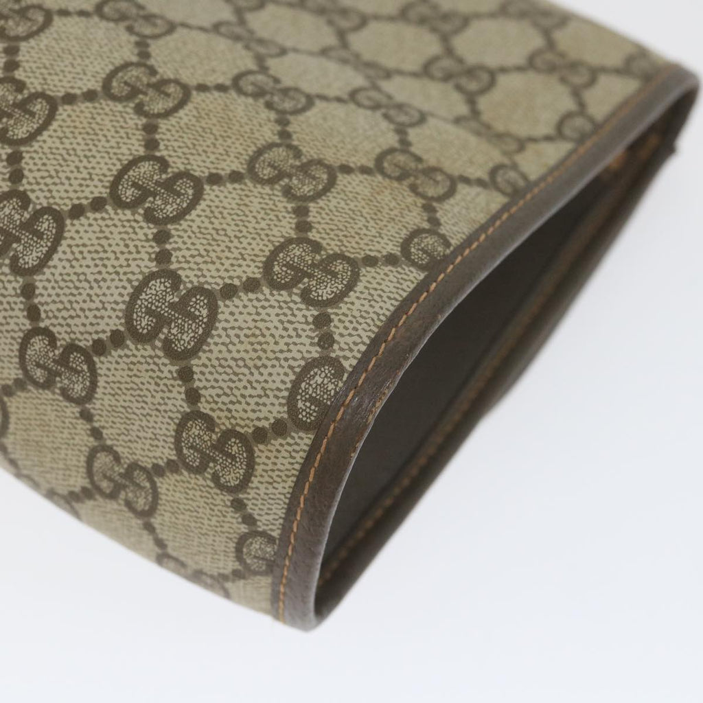 GUCCI GG Supreme Web Sherry Line Clutch Bag Red Beige 156 01 030 bs10106