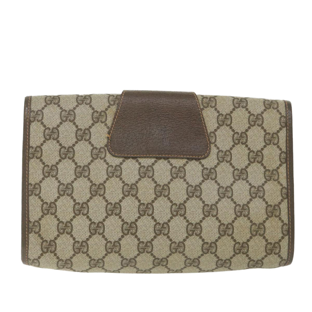 GUCCI GG Supreme Web Sherry Line Clutch Bag Red Beige 156 01 030 bs10106