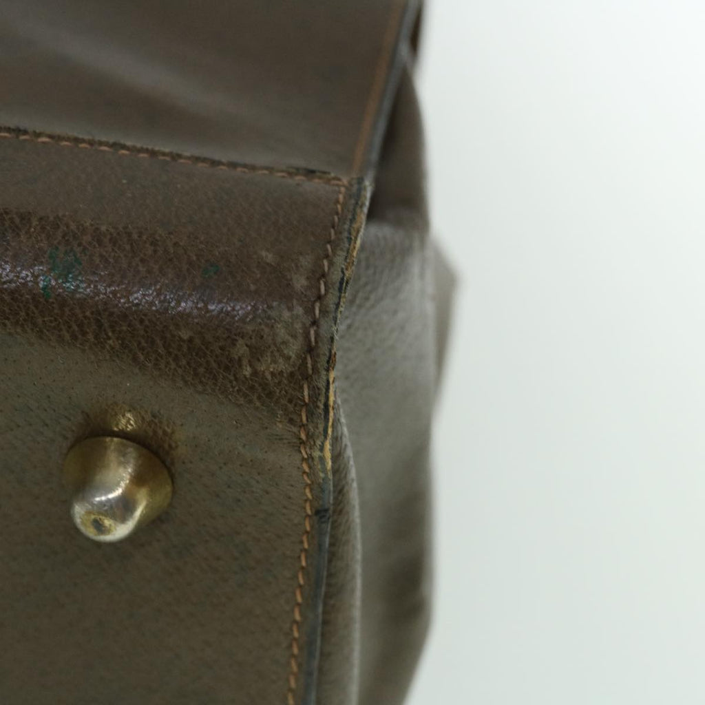 GUCCI Web Sherry Line Shoulder Bag Leather Brown Red Green bs10171