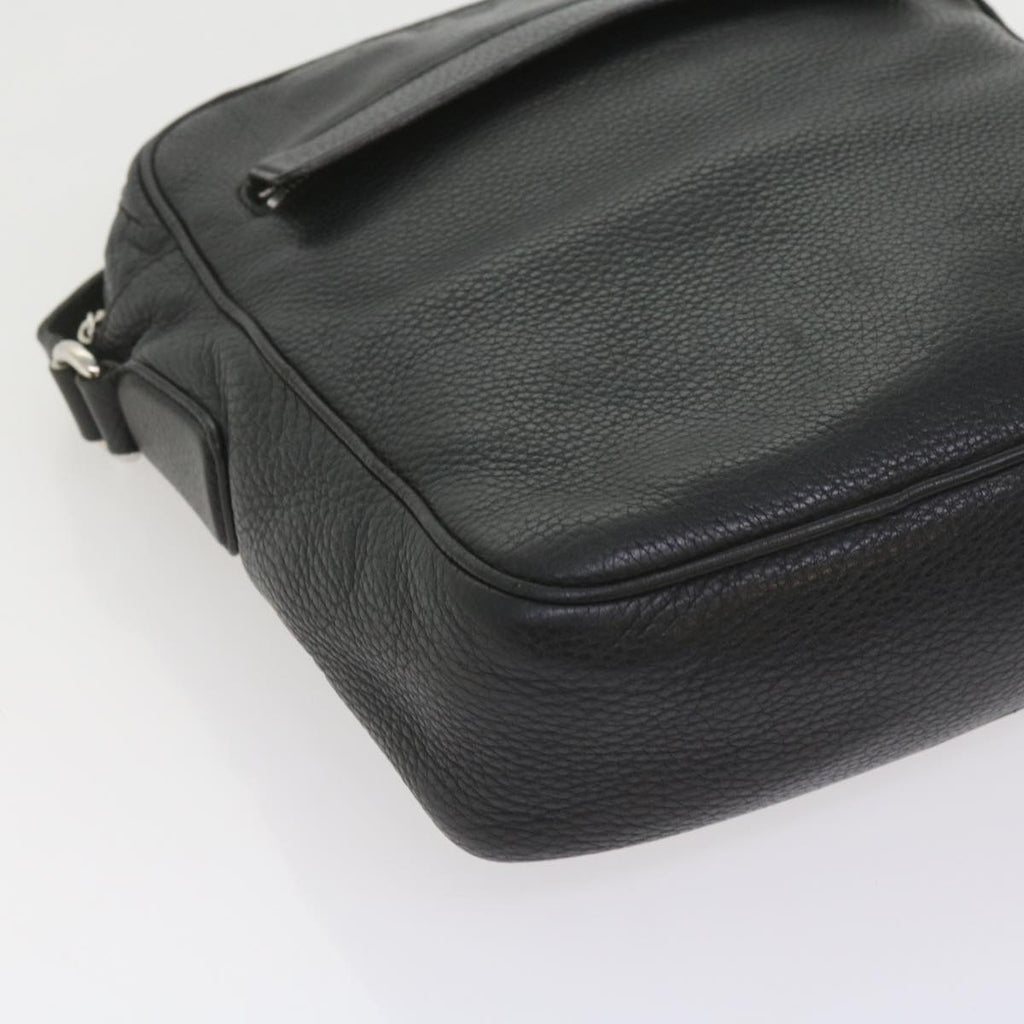 GUCCI Shoulder Bag Leather Black 337084 bs10188