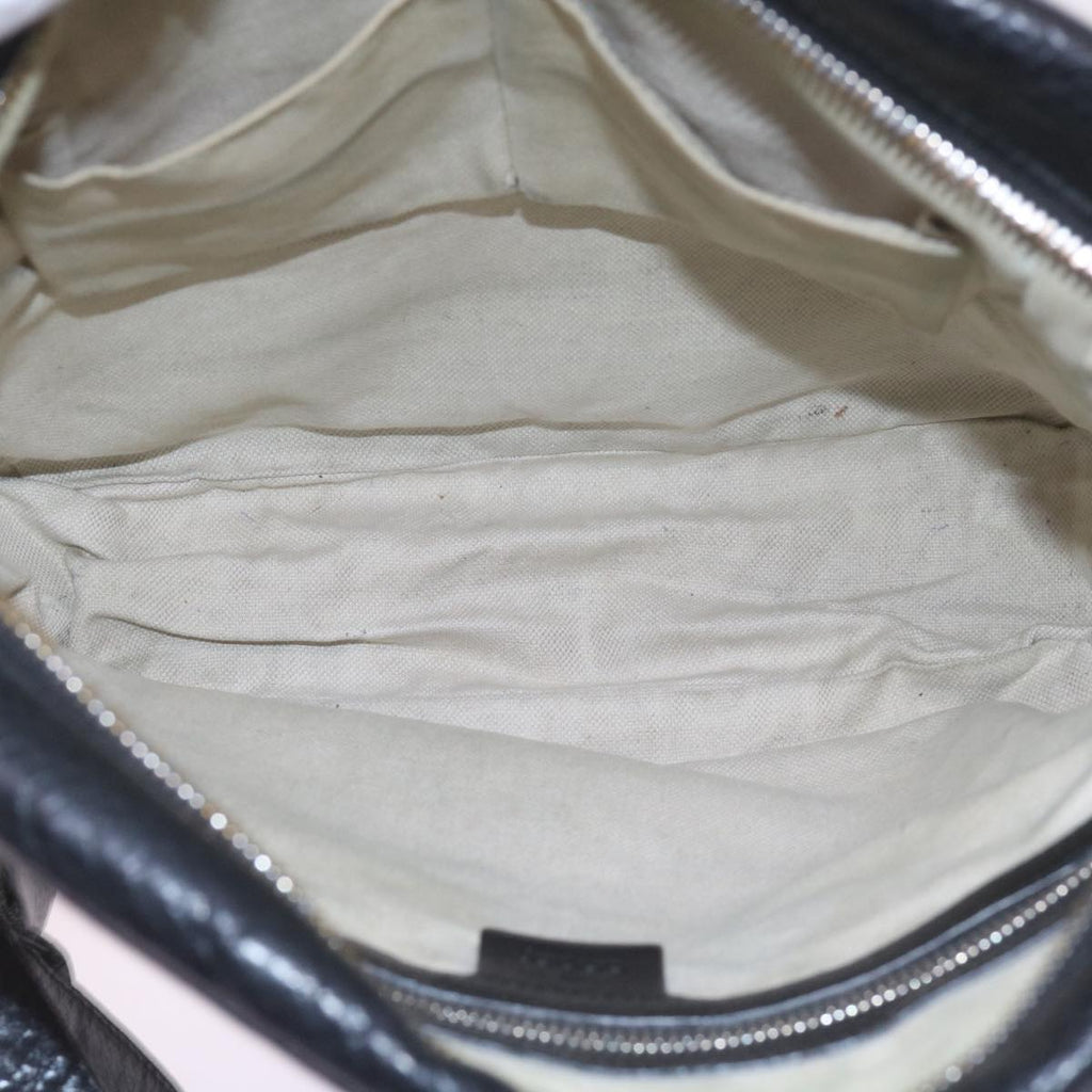 GUCCI Shoulder Bag Leather Black 337084 bs10188