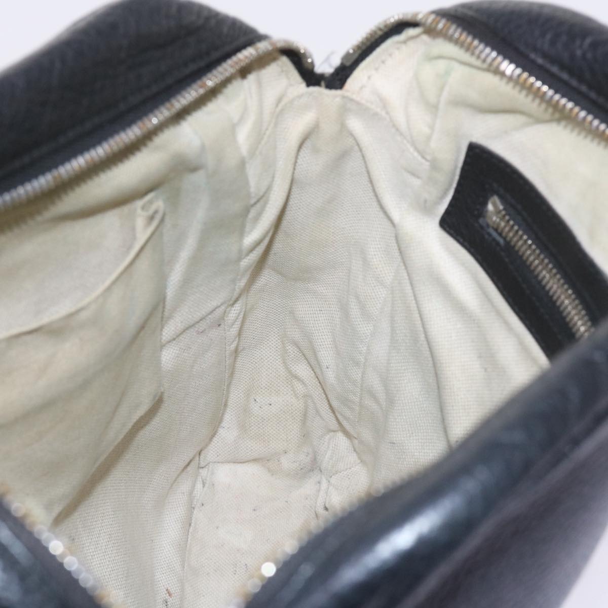 GUCCI Shoulder Bag Leather Black 337084 bs10188