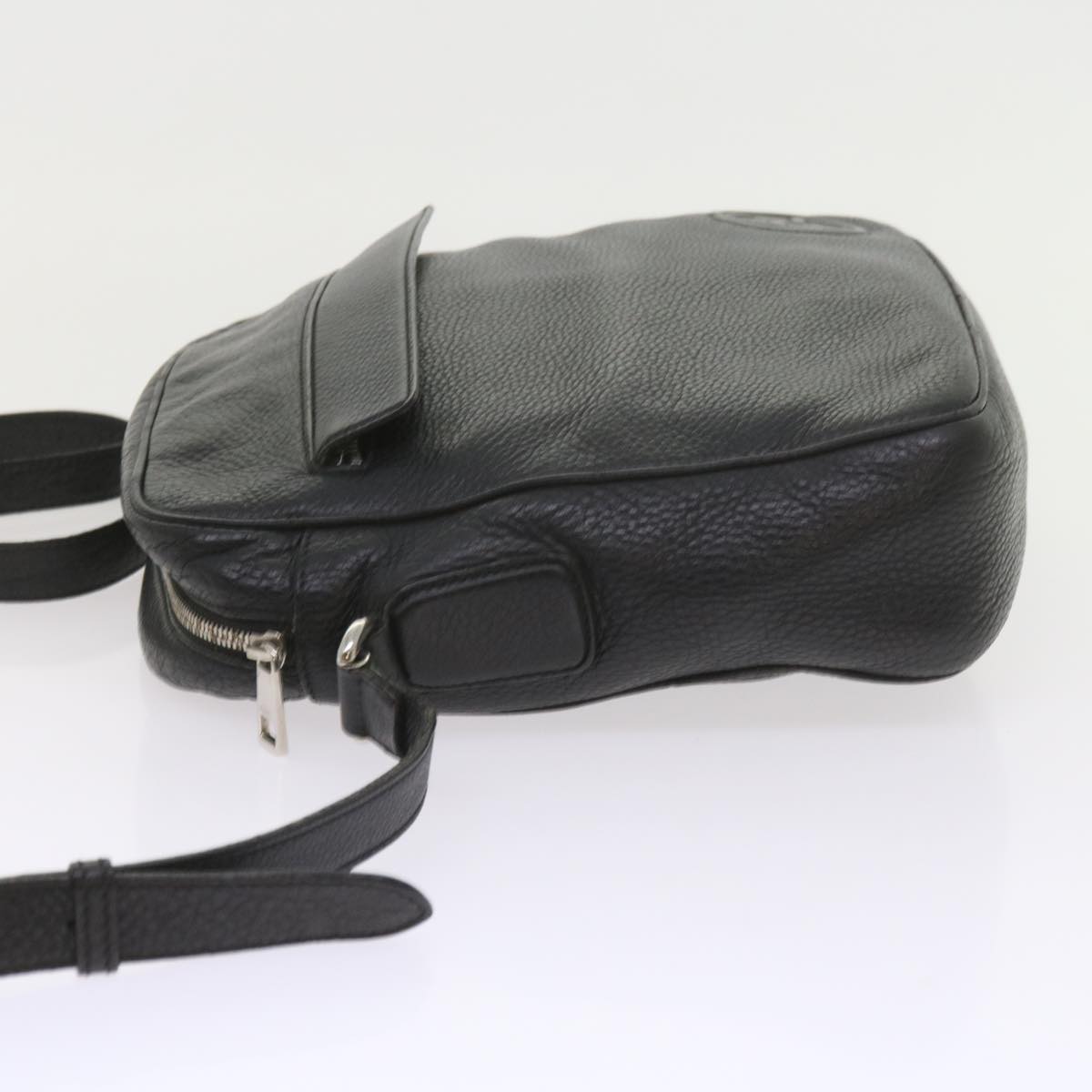 GUCCI Shoulder Bag Leather Black 337084 bs10188