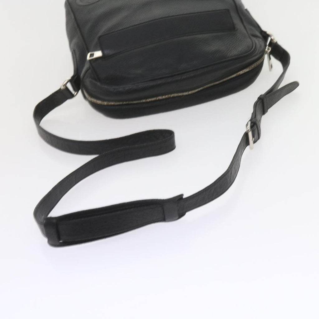 GUCCI Shoulder Bag Leather Black 337084 bs10188