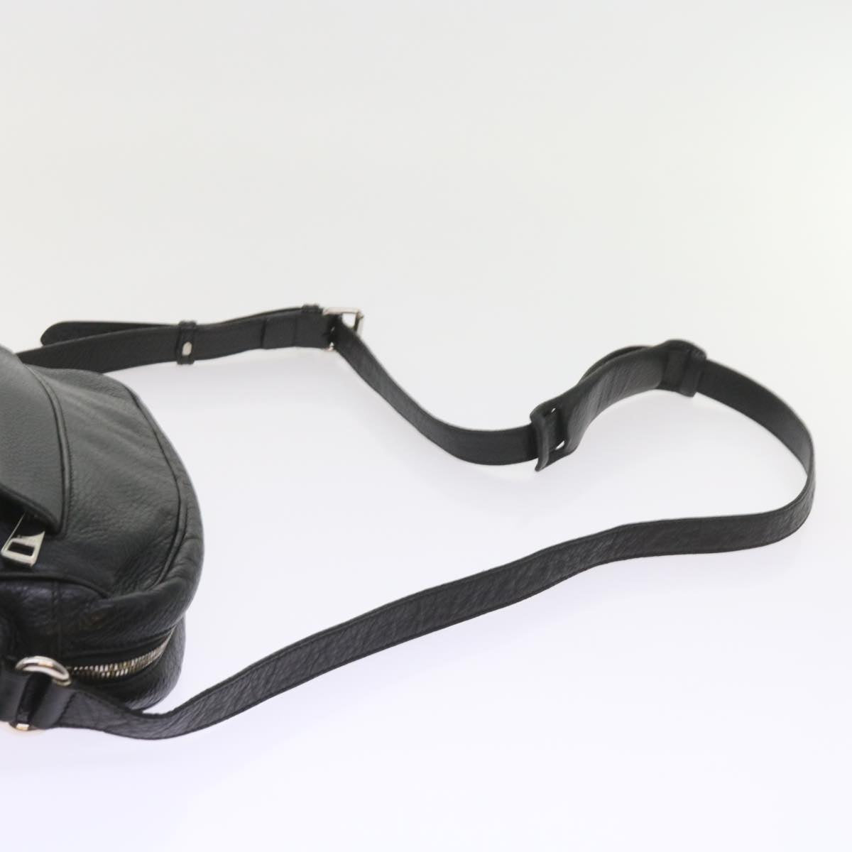 GUCCI Shoulder Bag Leather Black 337084 bs10188