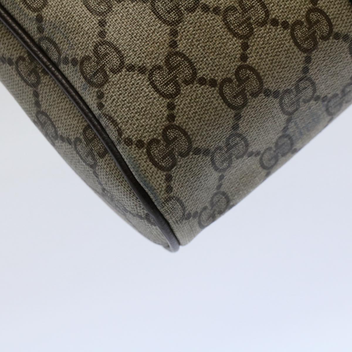 GUCCI GG Supreme Web Sherry Line Clutch Bag Beige Red 89 01 012 bs10203
