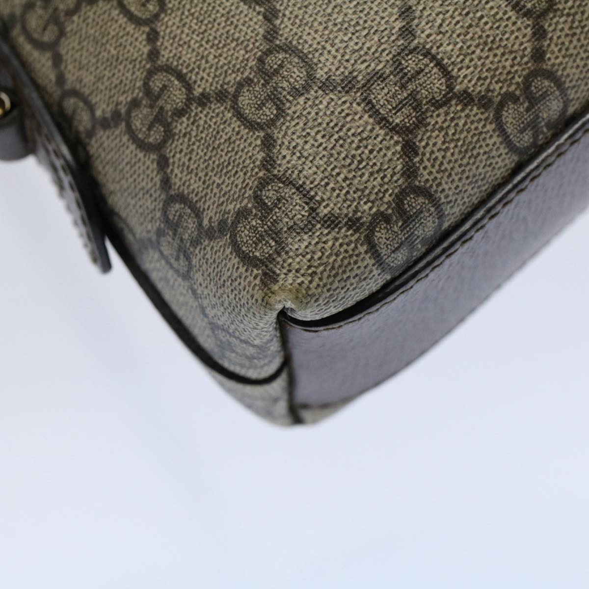 GUCCI GG Supreme Web Sherry Line Shoulder Bag Beige Red 499621 bs10204
