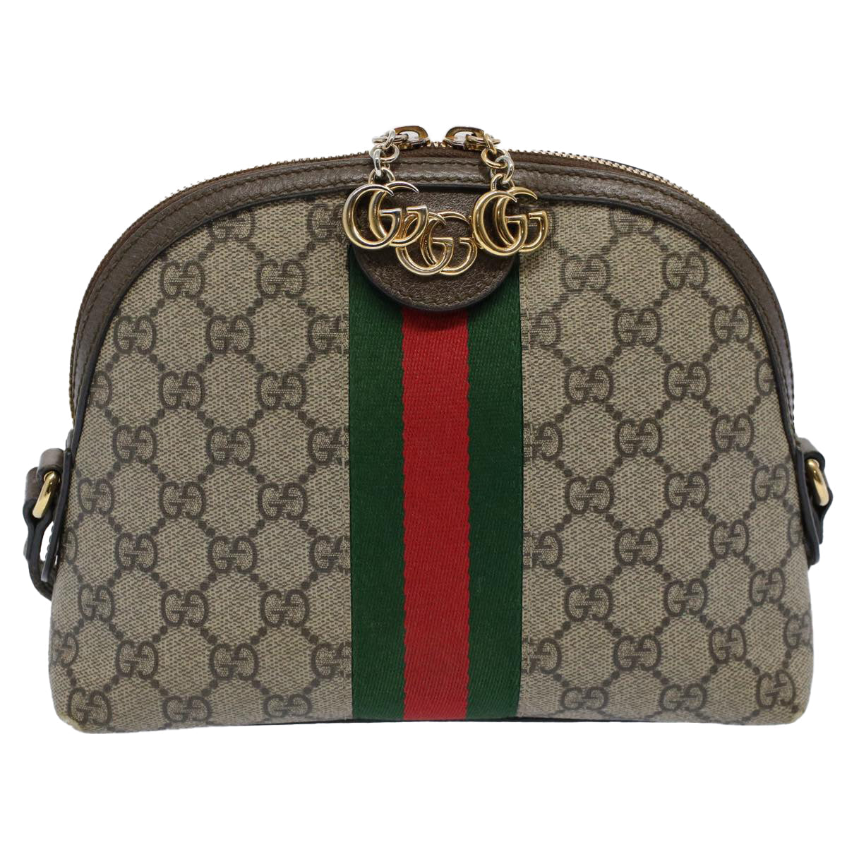 GUCCI GG Supreme Web Sherry Line Shoulder Bag Beige Red 499621 bs10204