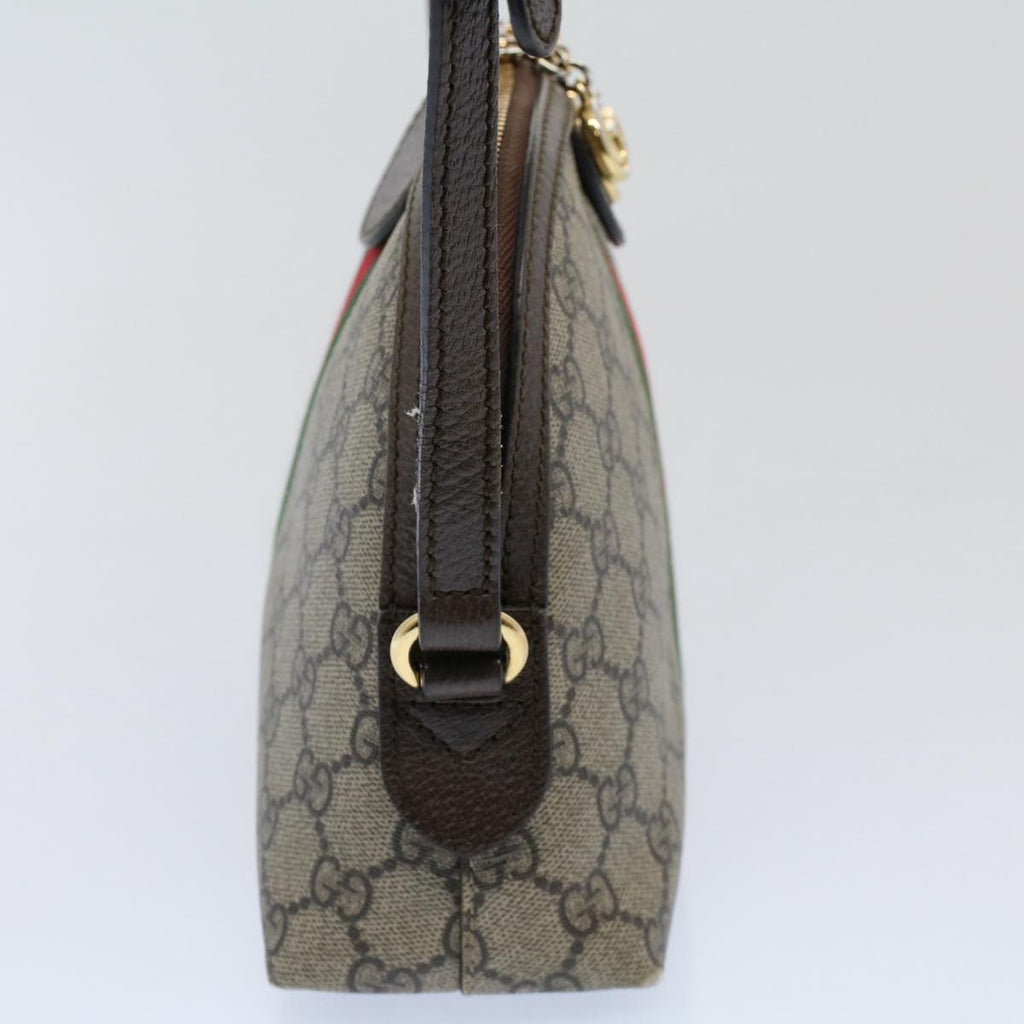 GUCCI GG Supreme Web Sherry Line Shoulder Bag Beige Red 499621 bs10204