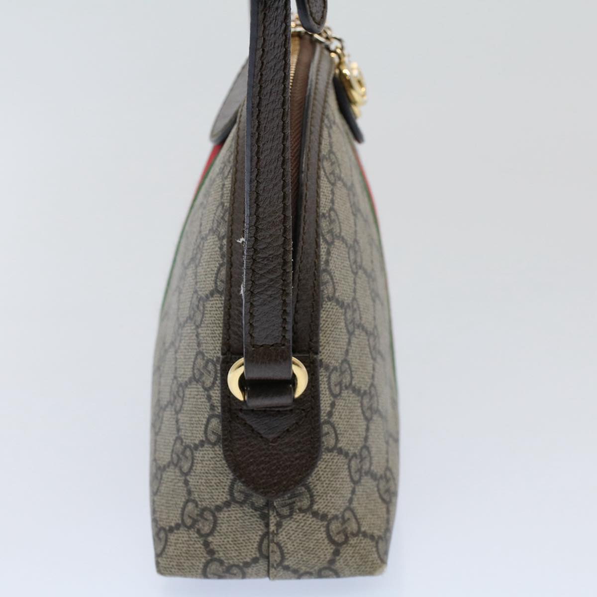 GUCCI GG Supreme Web Sherry Line Shoulder Bag Beige Red 499621 bs10204