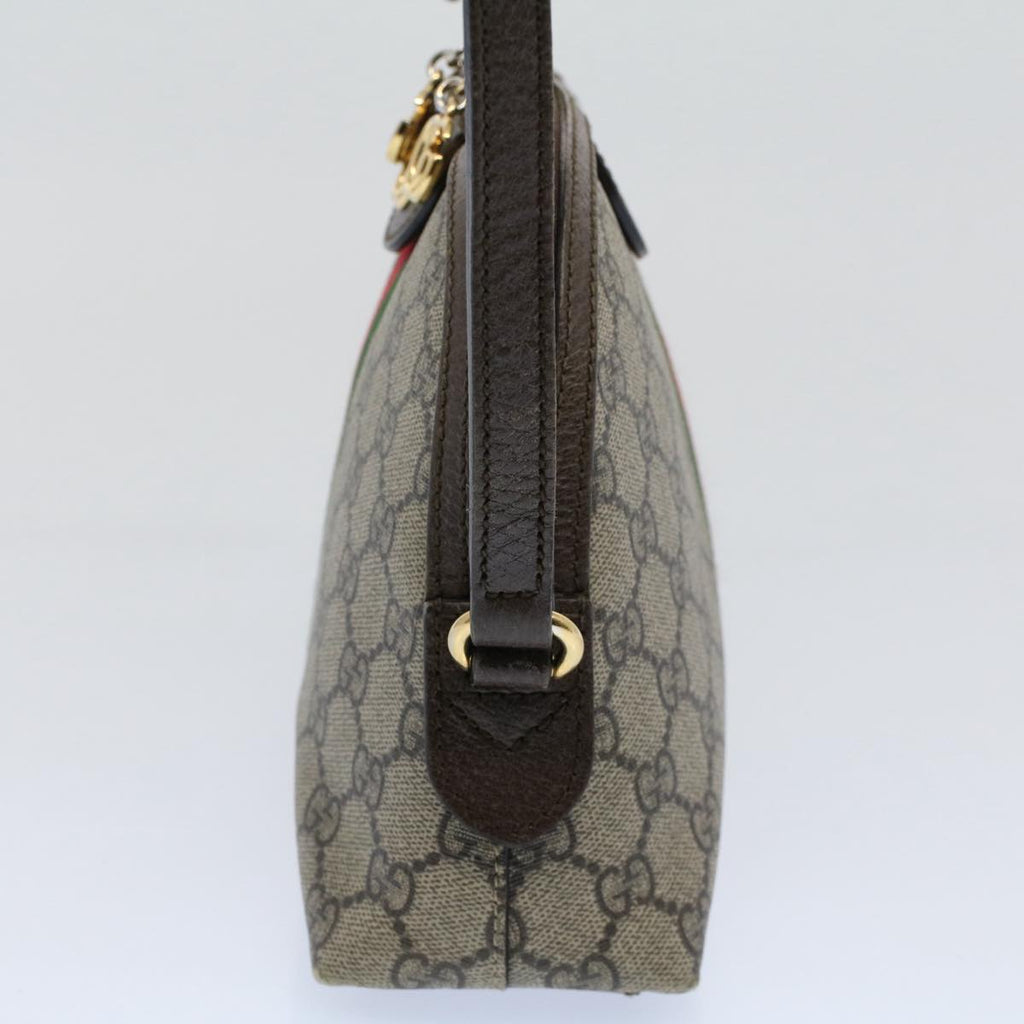 GUCCI GG Supreme Web Sherry Line Shoulder Bag Beige Red 499621 bs10204